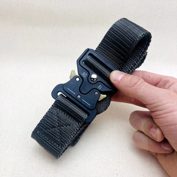 Y2K utility Gray tactical military unique buckle design belt - Picture 2 of 6